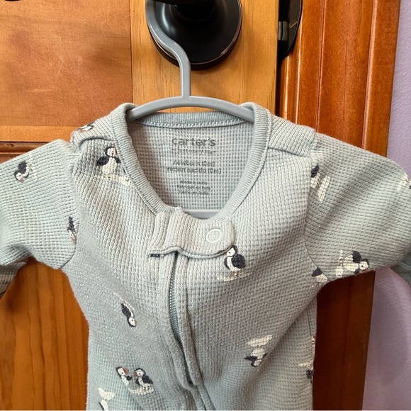 Carter's Gray Penguin Pattern Footie - Picture 2 of 2